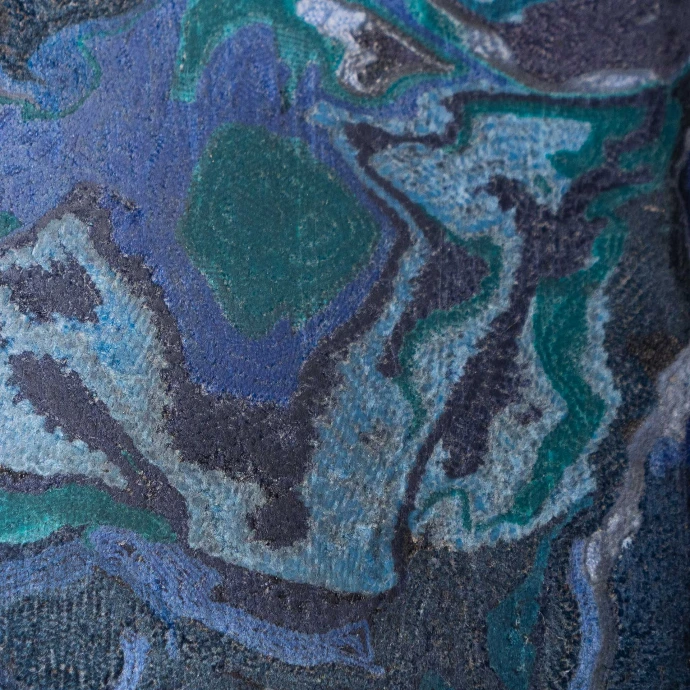 Matière composites bleu à partir de chute de textile