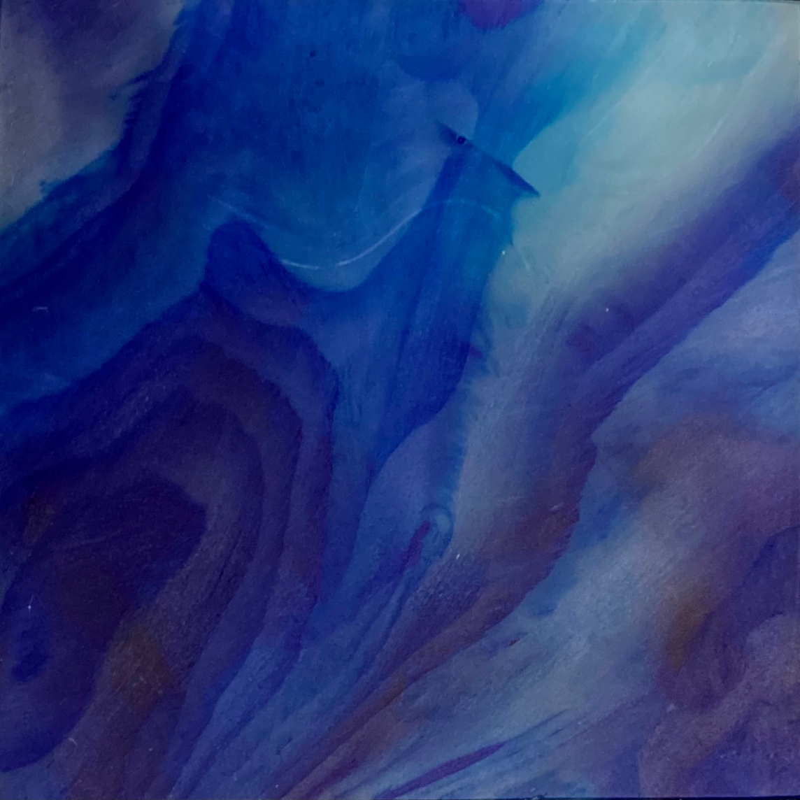 Matière composites avec des pigments bleus et des effets de transparence